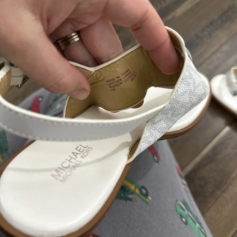 Michael Kors White and Silver Sandals - Picture 5 of 5